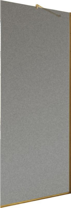 Душевая перегородка Maybahglass MGD-687-3у 119 см, профиль золото, стекло графит матовое