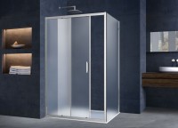 Душевой уголок Vincea Alpha VSR-3AL9015MT 150х90 см, профиль хром, стекло текстурное