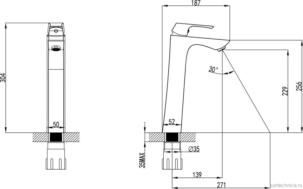 Смеситель для раковины Lemark Unit LM4509C