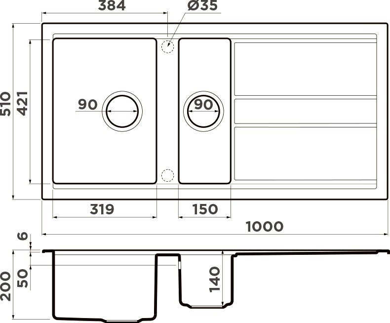 Мойка кухонная Omoikiri Kinokawa 100-2-WG wind green