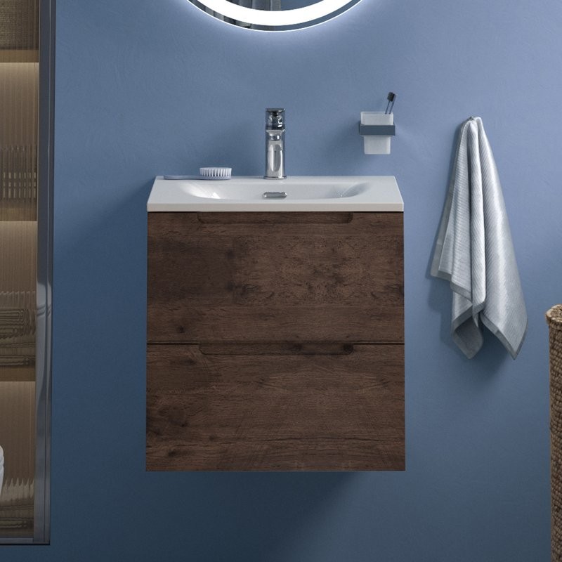 Мебель для ванной комнаты BelBagno Etna 39 50 rovere moro, раковина BB-8099-3-50