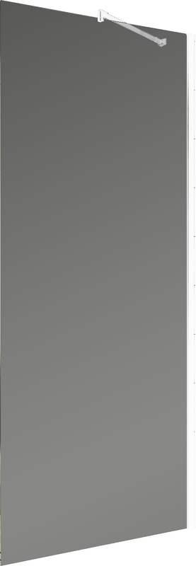 Душевая перегородка Maybahglass MGD-1355-1ш 99 см, профиль белый, стекло графит