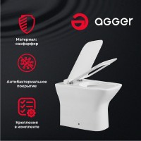 Унитаз приставной напольный Agger AT02200