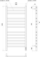 Полотенцесушитель электрический Point Вега PN71850GB 50х100, графит блеск