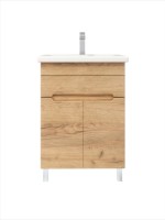 Тумба с раковиной SanStar Модена 50 напольная, дуб крафт золотой