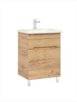 Тумба с раковиной SanStar Модена 50 напольная, дуб крафт золотой