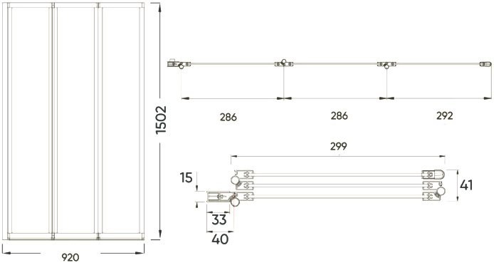 Шторка на ванну Veconi Palau PL-73BR 90 см