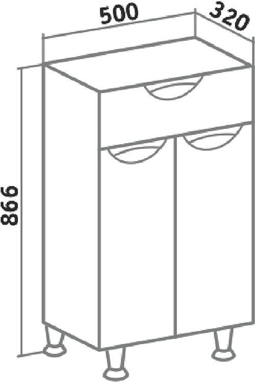 Тумба Runo Барселона 50 белая