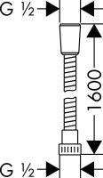 Душевой шланг Hansgrohe Metaflex 28266000