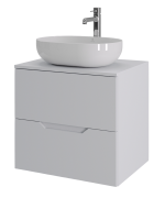 Тумба с раковиной Orange Line 60 подвесная, 2 ящика, матовая белая с раковиной B05-480W