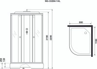 Душевая кабина Niagara Classic NG-33294-14L 120x90 см