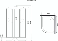 Душевая кабина Niagara Classic NG-33294-14L 120x90 см Душевая кабина Niagara Classic NG-33294-14L 120x90 см