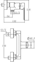 Смеситель для душа Aquanet Passion AF300-30B черный