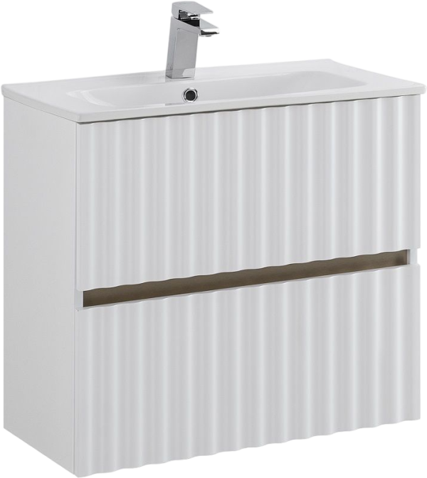 Тумба с раковиной Art&Max Elegant 60 подвесная, белая матовая