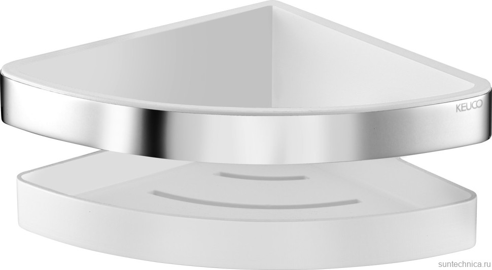 Набор Крючок Keuco Collection Moll 12713 хром, двойной + Полка 12757 хром, белая