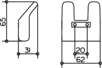 Набор Крючок Keuco Collection Moll 12713 хром, двойной + Полка 12757 хром, белая