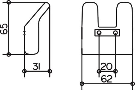 Набор Крючок Keuco Collection Moll 12713 хром, двойной + Полка 12757 хром, белая