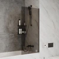 Шторка на ванну 70х140 см Maretti Марта MA41F7014098-560, профиль черный