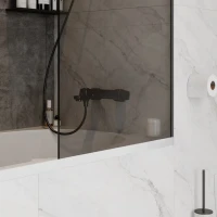 Шторка на ванну 70х140 см Maretti Марта MA41F7014098-560, профиль черный