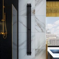 Полотенцесушитель электрический Grota Corsa K N RAL9005 EL 13х180, с крючками, матовый черный