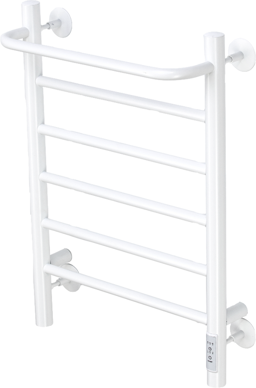 Полотенцесушитель электрический Comfysan Capri EC-6 60х40 60x45 см, подключение справа, слева, матовый белый, лесенка, из стали