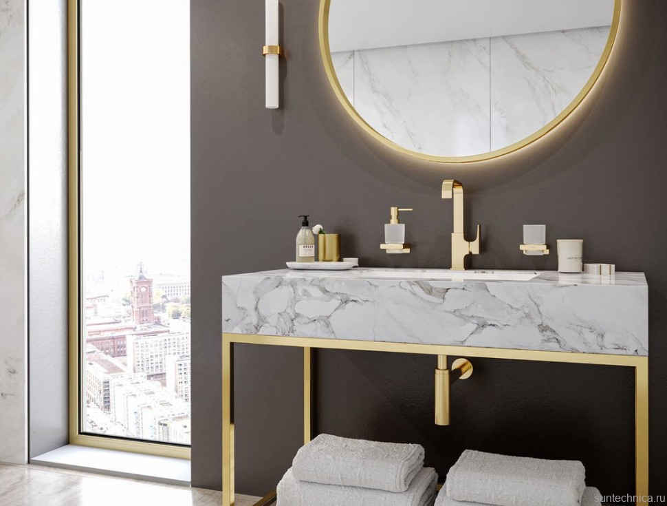 Дозатор Hansgrohe AddStoris 41745990 полированное золото