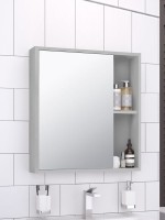 Зеркало-шкаф Runo Эко 60, серое