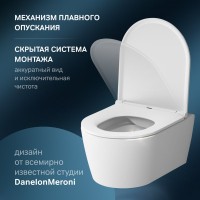 Унитаз подвесной AM.PM Func C8F1700SC безободковый, с микролифтом