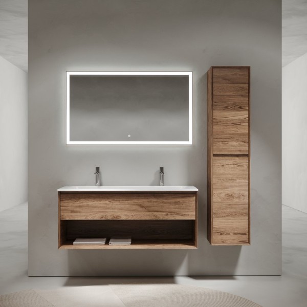 Мебель для ванной комнаты Sancos Marmi 1.0 120 на двоих, дуб чарльстон