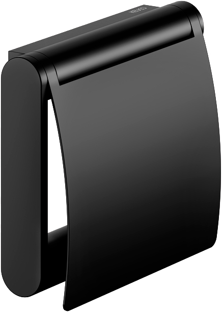 Держатель туалетной бумаги Keuco Plan 14960370000 с крышкой, черный