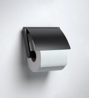 Держатель туалетной бумаги Keuco Plan 14960370000 с крышкой, черный