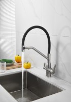 Смеситель для кухни BELZ B815 B78815-1 с гибким изливом, сатин