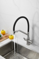 Смеситель для кухни BELZ B815 B78815-1 с гибким изливом, сатин