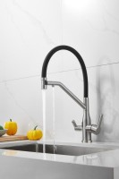 Смеситель для кухни BELZ B815 B78815-1 с гибким изливом, сатин