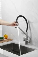 Смеситель для кухни BELZ B815 B78815-1 с гибким изливом, сатин