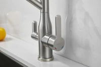 Смеситель для кухни BELZ B815 B78815-1 с гибким изливом, сатин