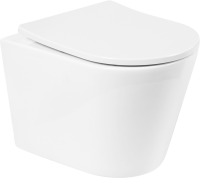Унитаз подвесной BelBagno Flay-r BB053CHR безободковый, крышка BB2031SC с микролифтом