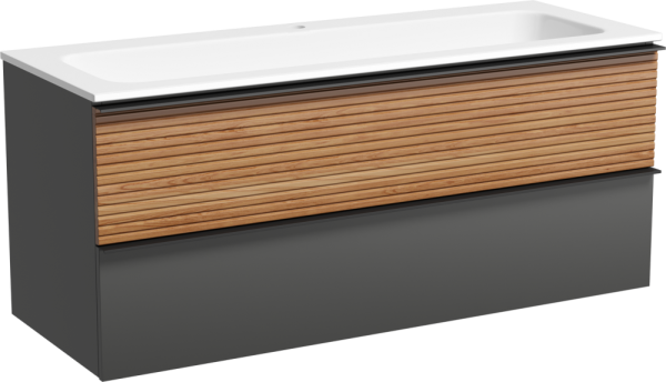 Тумба под раковину Sancos Delta 120 дуб красный, графит