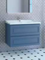 Тумба с раковиной Caprigo Wales Смальти 90 бриллиантово-синяя