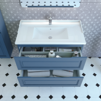 Тумба с раковиной Caprigo Wales Смальти 90 бриллиантово-синяя