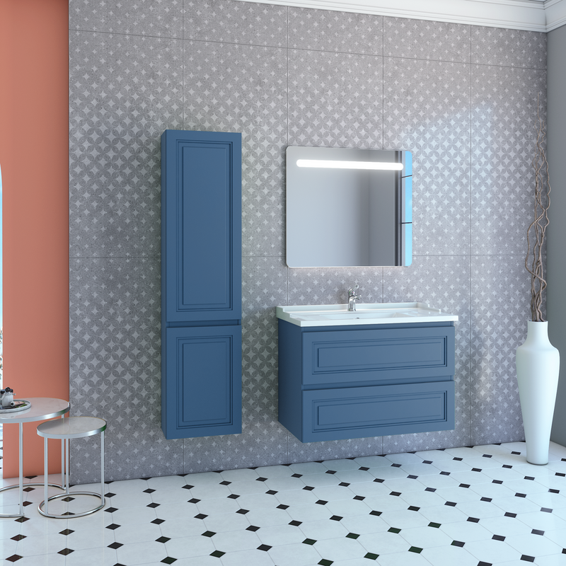 Тумба с раковиной Caprigo Wales Смальти 90 бриллиантово-синяя