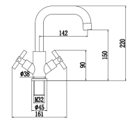 Смеситель для кухни Fmark FS8402 сатин