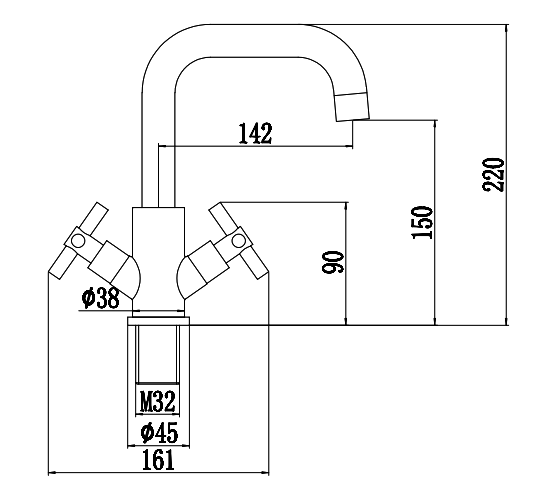 Смеситель для кухни Fmark FS8402 сатин