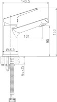 Смеситель для раковины Cersanit Flavis 63034 хром