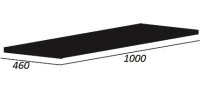Консоль Cezares Cadro 100 2-х ярусная, подвесная, белые полки, со столешницей и раковиной BB1348