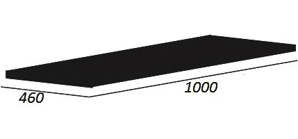 Консоль Cezares Cadro 100 2-х ярусная, подвесная, белые полки, со столешницей и раковиной BB1348