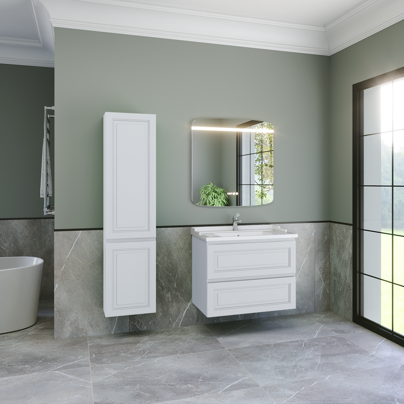 Мебель для ванной комнаты Caprigo Wales 80 матовая белая