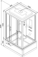 Душевой бокс DTO EM 4515GM+EL