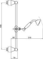 Душевой гарнитур Webert Comfort AC0384010 золото