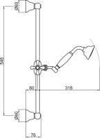 Душевой гарнитур Webert Comfort AC0384010 золото